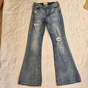ALTAR'D STATE Galveston Flare Size 28/7 Distressed  Mid-Rise Jeans